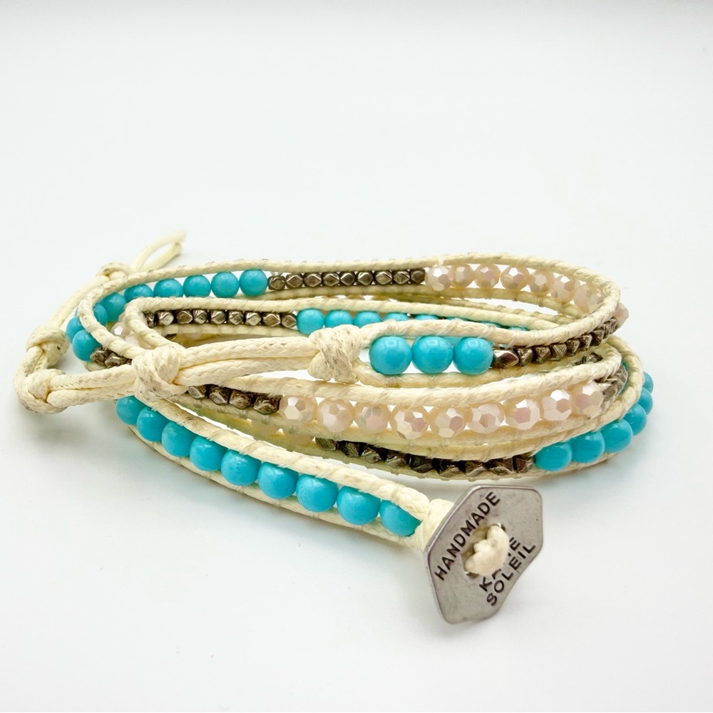 Katie Soleil 24” Turquoise-Colored Wrap Bracelet
